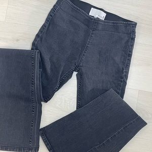 Grey, stretchy waist bell bottoms